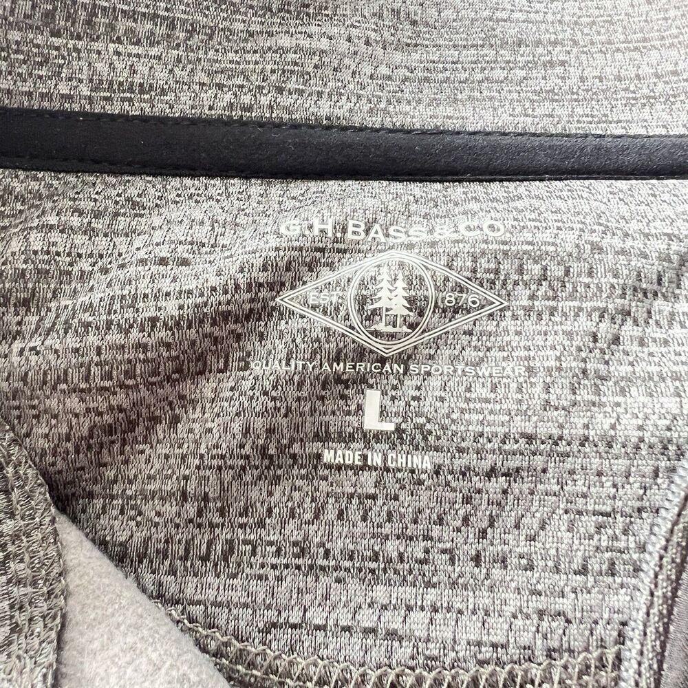 G.H.Bass Grey Longsleeve‎ Lightweight Pullover Front Pocket Sz L - Picture 4 of 5